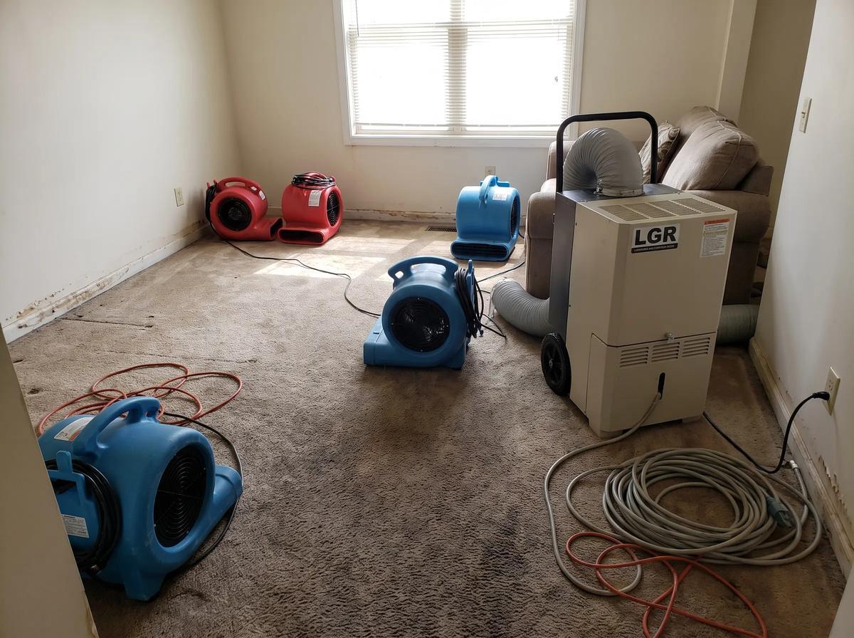 Water damage restoration job